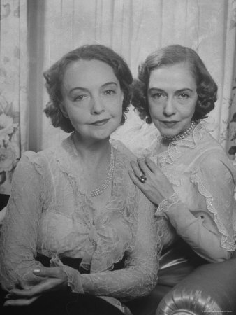 Actress Lillian Gish With Her Sister Dorothy, Looking On In Her New York Apartment by Nina Leen Pricing Limited Edition Print image