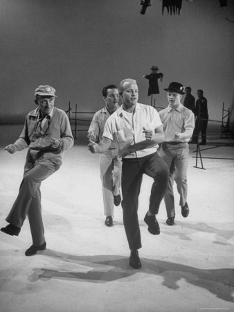Entertainer Bing Crosby Rehearsing With Sons Lindsay, Phillip And Dennis For His Tv Show by Ralph Crane Pricing Limited Edition Print image