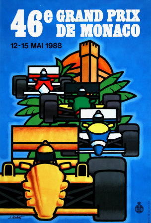 Grand Prix De Monaco 1988 by Grobnet Pricing Limited Edition Print image