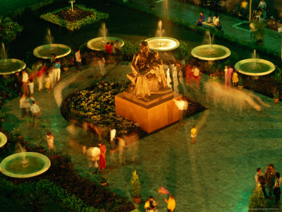 Ho Chi Minh Statue In Centre Of Saigon At Night, Ho Chi Minh City, Vietnam by Jerry Alexander Pricing Limited Edition Print image