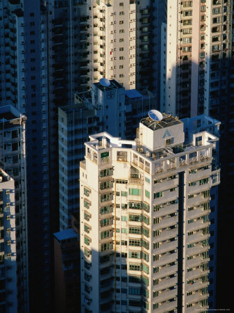 High-Rise Apartment Blocks In Sheungwan Area, Hong Kong, China by Chris Mellor Pricing Limited Edition Print image