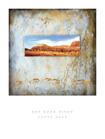 Red Rock Bison by Scott Duce Pricing Limited Edition Print image