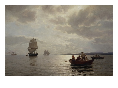 From Oslofjord, 1873 (Oil On Canvas) by Hans Gude Pricing Limited Edition Print image