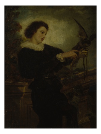 The Falconer (Oil On Canvas) by Adolphe Tidemand Pricing Limited Edition Print image