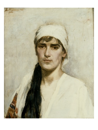 Amalie Skram, 1882 (Oil On Canvas) by Leis Schjeldrup Pricing Limited Edition Print image