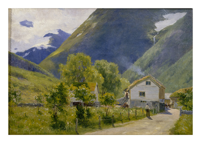 Oie, Nordangsdal (Oil On Canvas) by Johannes Martin Grimelund Pricing Limited Edition Print image