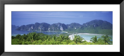 Mountain Range And Trees In The Island, Phi Phi Islands, Thailand by Panoramic Images Pricing Limited Edition Print image