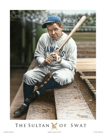 Babe Ruth by Darryl Vlasak Pricing Limited Edition Print image