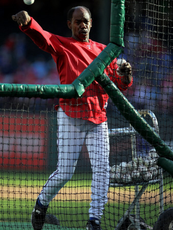 Texas Rangers V. San Francisco Giants, Game 5:  Manager Ron Washington Of The Texas Rangers by Doug Pensinger Pricing Limited Edition Print image