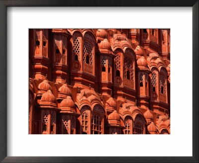 Facade Of Carved Stone Windows On Hawa Mahal, Palace Of The Winds, Jaipur, Rajasthan, India by Dallas Stribley Pricing Limited Edition Print image