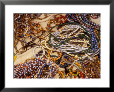 Beadmaker Displaying Samples, Asameng, Ghana by Alison Jones Pricing Limited Edition Print image