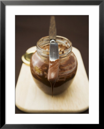 Chocolate Spread In Jar With Knife by Anita Oberhauser Pricing Limited Edition Print image