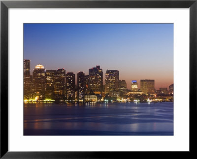City Skyline At Dusk, Boston, Massachusetts, Usa by Amanda Hall Pricing Limited Edition Print image