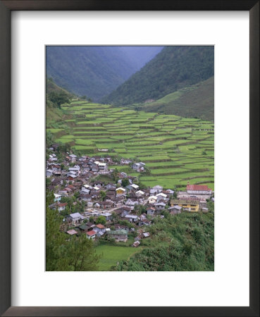Rice Terraces And Village, Banaue, Unesco World Heritage Site, Luzon, Philippines by Christian Kober Pricing Limited Edition Print image