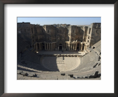 The Roman Theatre, Citadel, Bosra, Unesco World Heritage Site, Syria, Middle East by Christian Kober Pricing Limited Edition Print image