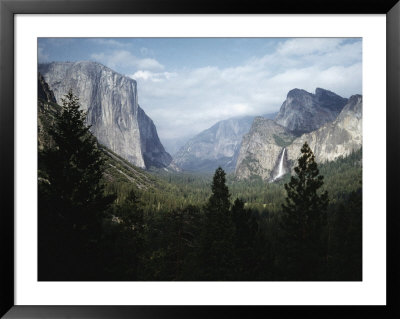 El Capitan And Bridal Veil Falls Visible In Wide Angle View Of Yosemite National Park by Ralph Crane Pricing Limited Edition Print image