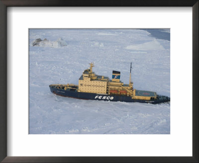 Russian Icebreaker, Seen From Helicopter Flight, Antarctica by Thorsten Milse Pricing Limited Edition Print image