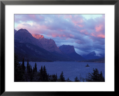 Sunrise On Peaks In Glacier National Park, Montana, Usa by Steve Kazlowski Pricing Limited Edition Print image
