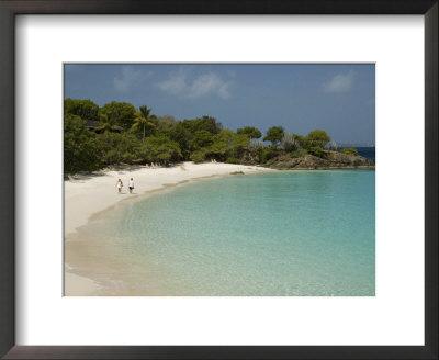 Couple On Beach In Caneel Bay Resort, Turtle Bay by Margie Politzer Pricing Limited Edition Print image