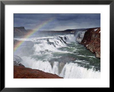 Gullfoss, Glacial River Hvita Drops Over Gullfoss, Iceland by Richard Packwood Pricing Limited Edition Print image