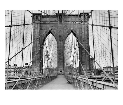 Pedestrian Walkway On The Brooklyn Bridge by Bettmann Pricing Limited Edition Print image