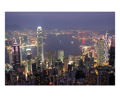 View Over Hong Kong From Victoria Peak by Andrew Watson Pricing Limited Edition Print image