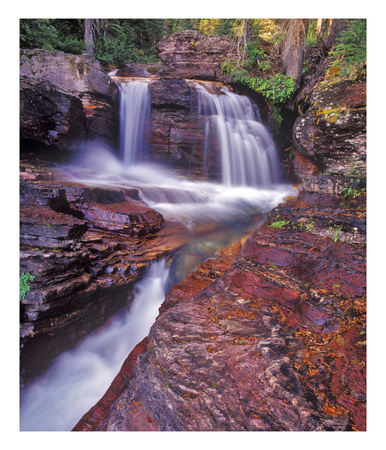 Red Rock Along Virginia Creek In Glacier National Park, Montana, Usa by Chuck Haney Pricing Limited Edition Print image