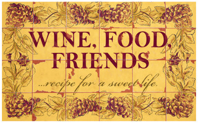 Wine, Food, Friends by Michael Letzig Pricing Limited Edition Print image