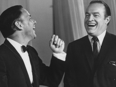 Comedian Bob Hope With Entertainer Frank Sinatra On The Bob Hope Show by Allan Grant Pricing Limited Edition Print image