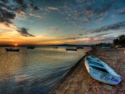 Boat On The Beach by Nejdet Duzen Pricing Limited Edition Print image