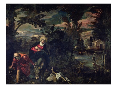 The Flight Into Egypt, C.1575-77 by Jacopo Robusti Tintoretto Pricing Limited Edition Print image