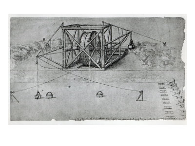Excavator For Canal Construction by Leonardo Da Vinci Pricing Limited Edition Print image