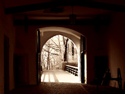 Open Castle Entranceway, Seen From Interior by Ilona Wellmann Pricing Limited Edition Print image