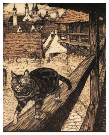 The Cat And Mouse In Partnership by Arthur Rackham Pricing Limited Edition Print image