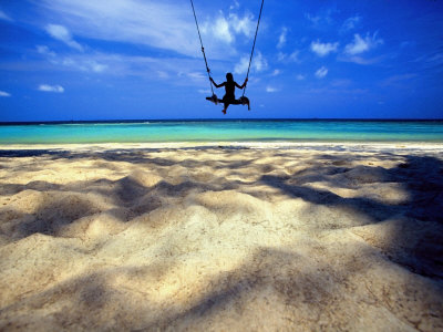 Thai Girl On Tree Swing On Koh Phangan, Thailand by Scott Stulberg Pricing Limited Edition Print image