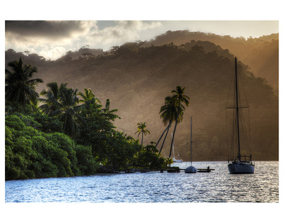 Island Sunrays And Sailboats by Nish Nalbandian Pricing Limited Edition Print image