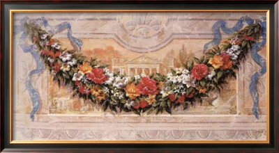 Fresco With Floral Garland by Joaquin Moragues Pricing Limited Edition Print image