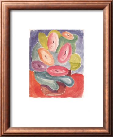 Abstract Pink And Green Flowers, C.1914-15 by A. Jawlensky Pricing Limited Edition Print image