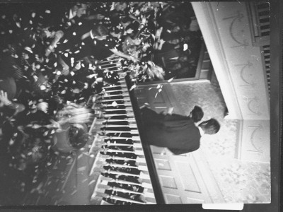 Senator John F. Kennedy And His Bride Jacqueline As Guests Shower Them With Rose Petals by Lisa Larsen Pricing Limited Edition Print image