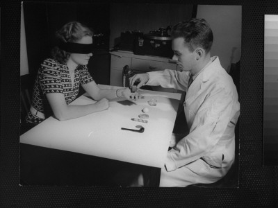 A Woman Particpating In A Brain Studies Research Project At The University Of Chicago by Bernard Hoffman Pricing Limited Edition Print image