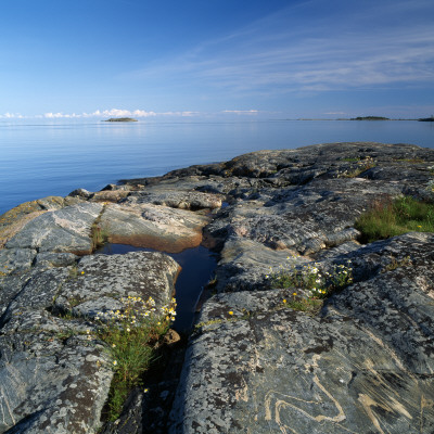 Cliffs By The Sea At The Archipelago In Smaland, Sweden by Pierre Rosberg Pricing Limited Edition Print image