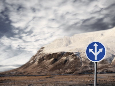 Road Sign, Esja, Iceland by Atli Mar Pricing Limited Edition Print image