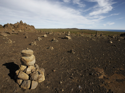 Cairns In Reykjanes, Iceland by Atli Mar Hafsteinsson Pricing Limited Edition Print image