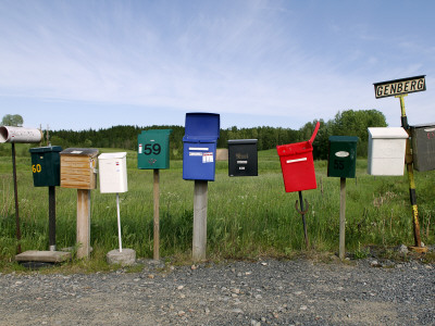 A Row Of Various Mailboxes by Eva Wernlid Pricing Limited Edition Print image