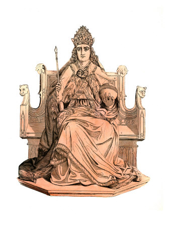 Louis Iv Of Bavaria Sitting On Throne With Crown, Sceptre, In Royal Costume by William Hole Pricing Limited Edition Print image