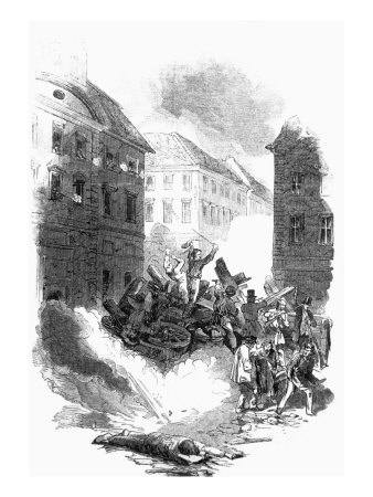 Revolution In Berlin, March 1848 Engraving by Gustave Doré Pricing Limited Edition Print image