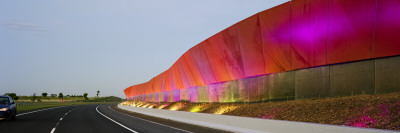 Craigieburn Bypass, Melbourne Screen Of Etched Perspex, With Led Lights by John Gollings Pricing Limited Edition Print image