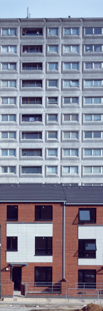 Stonebridge Estate, London, New Build And Old Tower Block, Shepheard Epstein Hunter Architects by Peter Durant Pricing Limited Edition Print image