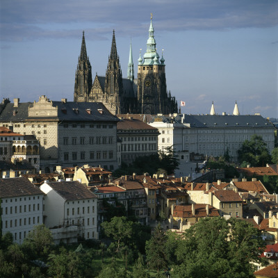 Spires Of Hradcany Castle Viewed Over Castle District, Prague by Joe Cornish Pricing Limited Edition Print image