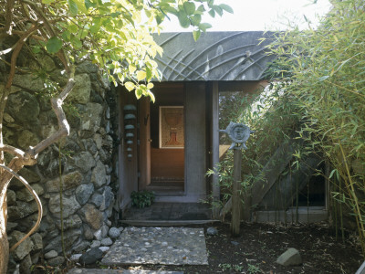 Wild Bird, Big Sur, California, 1957, Front Door, Architect: Nathaniel And Margaret Owings by Alan Weintraub Pricing Limited Edition Print image